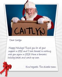 Image of Business Christmas Holidays eCard with Santas Scroll